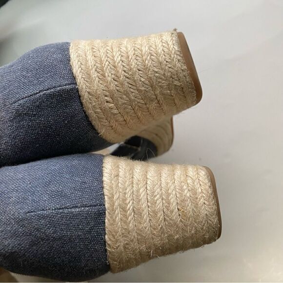 Boc Born of Concept Shoes Bree Espadrille wedge Blue Canvas Casual Z30234-10M - Picture 8 of 13